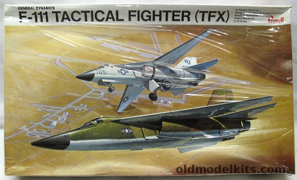 Revell 1/72 Prototype F-111 TFX (US Air Force F-111A or US Navy F-111B), H208 plastic model kit